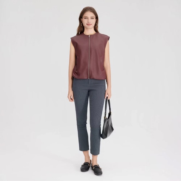 NWT Faux Leather Zip-Front Vest - Picture 4 of 5